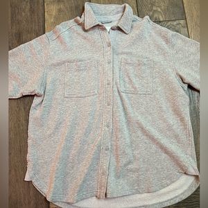aerie fleece button up